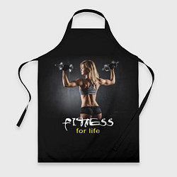Фартук кулинарный Fitness for life, цвет: 3D-принт