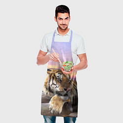 Фартук кулинарный Тигр на закате, цвет: 3D-принт — фото 2
