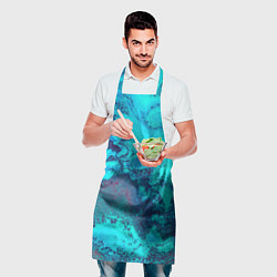Фартук кулинарный Лазурные текстуры, цвет: 3D-принт — фото 2