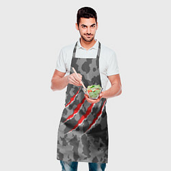Фартук кулинарный Камуфляж Егеря, цвет: 3D-принт — фото 2
