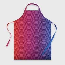 Фартук кулинарный Цветные волны, цвет: 3D-принт