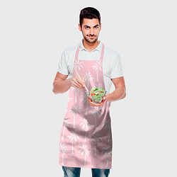 Фартук кулинарный Розовые тропики, цвет: 3D-принт — фото 2