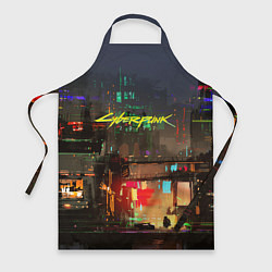 Фартук кулинарный Cyberpunk 2077: Night City, цвет: 3D-принт