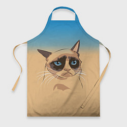 Фартук кулинарный Grumpy cat, цвет: 3D-принт