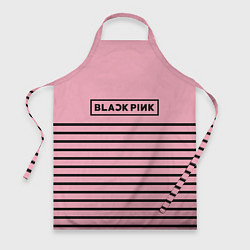 Фартук кулинарный Black Pink: Black Stripes, цвет: 3D-принт