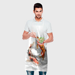 Фартук кулинарный Рыбы удачи, цвет: 3D-принт — фото 2