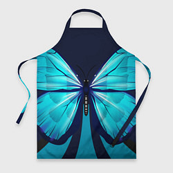 Фартук кулинарный Голубая бабочка, цвет: 3D-принт
