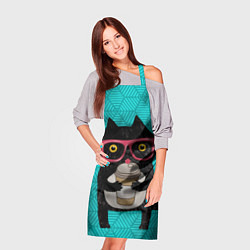 Фартук кулинарный Котик с кофе, цвет: 3D-принт — фото 2