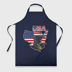 Фартук кулинарный USA - flag and eagle, цвет: 3D-принт