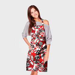 Фартук кулинарный Каратэ киокушинкай - эмблемы, цвет: 3D-принт — фото 2