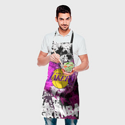 Фартук кулинарный Лос-Анджелес Лейкерс, Los Angeles Lakers, цвет: 3D-принт — фото 2