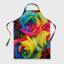 Фартук кулинарный Разноцветные розы, цвет: 3D-принт