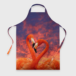 Фартук кулинарный Flamingo Love, цвет: 3D-принт