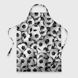 Фартук кулинарный Футбольные мячи много, цвет: 3D-принт
