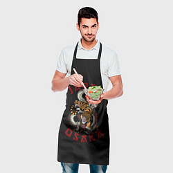 Фартук кулинарный Японский Тигр иероглиф сзади, цвет: 3D-принт — фото 2