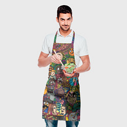 Фартук кулинарный Цветные мемы из ВК, цвет: 3D-принт — фото 2
