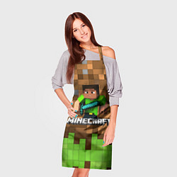 Фартук кулинарный Minecraft logo heroes, цвет: 3D-принт — фото 2