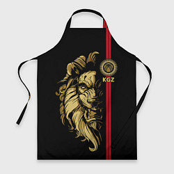 Фартук кулинарный Киргизия - золотой лев, цвет: 3D-принт
