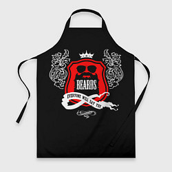 Фартук кулинарный Beards black, цвет: 3D-принт