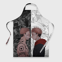 Фартук кулинарный Jujutsu Kaisen Сукуна х Юдзи, цвет: 3D-принт