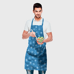Фартук кулинарный Снежинки, цвет: 3D-принт — фото 2