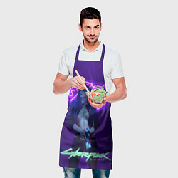 Фартук кулинарный Cyberpunk 2077 V, цвет: 3D-принт — фото 2