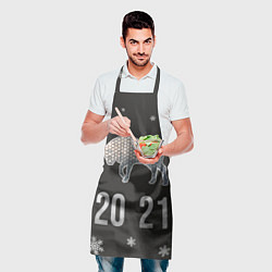 Фартук кулинарный Бык 2021, цвет: 3D-принт — фото 2