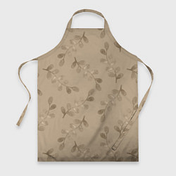 Фартук кулинарный Листья на бежевом фоне, цвет: 3D-принт