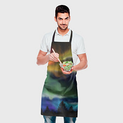 Фартук кулинарный Северное сияние, цвет: 3D-принт — фото 2