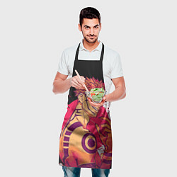 Фартук кулинарный Двуликий магическая битва, цвет: 3D-принт — фото 2