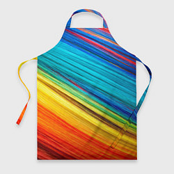 Фартук кулинарный Цветной мех диагональ, цвет: 3D-принт