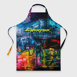 Фартук кулинарный Сyberpunk City, цвет: 3D-принт