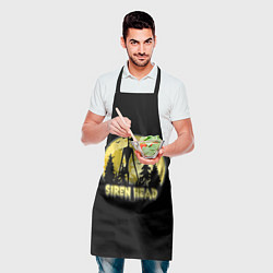 Фартук кулинарный Siren Head Yellow Moon, цвет: 3D-принт — фото 2