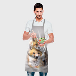 Фартук кулинарный Лисята, цвет: 3D-принт — фото 2