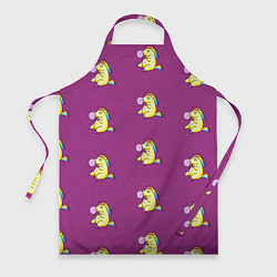 Фартук кулинарный Фиолетовые пони, цвет: 3D-принт
