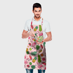 Фартук кулинарный Фламинго Лето, цвет: 3D-принт — фото 2