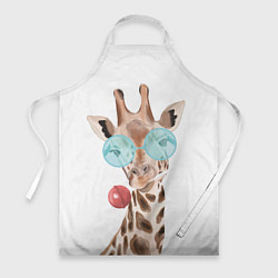 Фартук кулинарный Жираф в очках, цвет: 3D-принт