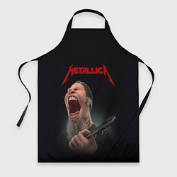 Фартук кулинарный James Alan Hetfield METALLICA Z, цвет: 3D-принт