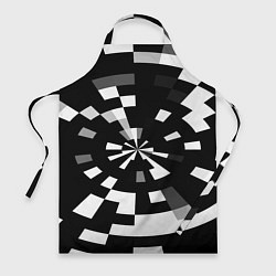 Фартук кулинарный Черно-белый фон иллюзии, цвет: 3D-принт