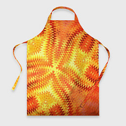 Фартук кулинарный Желто-оранжевая абстракция, цвет: 3D-принт