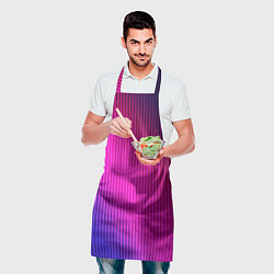 Фартук кулинарный Фиолетово-малиновый градиент, цвет: 3D-принт — фото 2