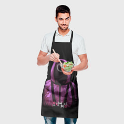Фартук кулинарный Squid Game Circle Guy, цвет: 3D-принт — фото 2