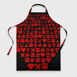 Фартук кулинарный Любовь, смерть и роботы пиктограммы, цвет: 3D-принт