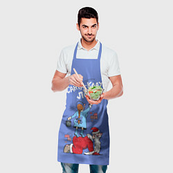Фартук кулинарный Санта Клаус лох, цвет: 3D-принт — фото 2