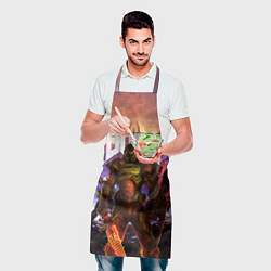 Фартук кулинарный DOOM ETERNAL ДУМ БИТВА В АДУ, цвет: 3D-принт — фото 2