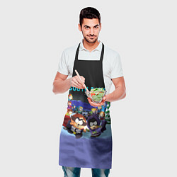 Фартук кулинарный Енот и его команда - противостояние Южный Парк, цвет: 3D-принт — фото 2