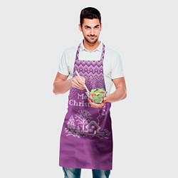 Фартук кулинарный Новогодний дом, цвет: 3D-принт — фото 2