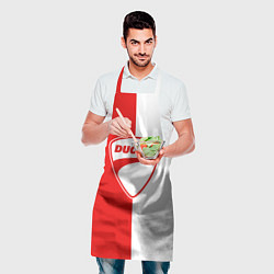Фартук кулинарный DUCATI WHITE RED STYLE LOGO, цвет: 3D-принт — фото 2