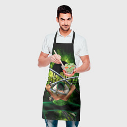 Фартук кулинарный Зоро Ророноа с катанами Ван пис, цвет: 3D-принт — фото 2