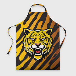 Фартук кулинарный Рычащий тигр голова, цвет: 3D-принт